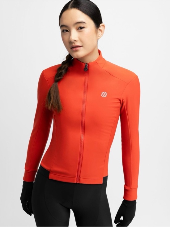 Siroko Jackets & Blazers - Siroko J1-W Plange women's cycling jacket red softshell finish. Red Full-Zip  S